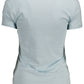 Chic Light Blue Organic Tee with V-Neckline