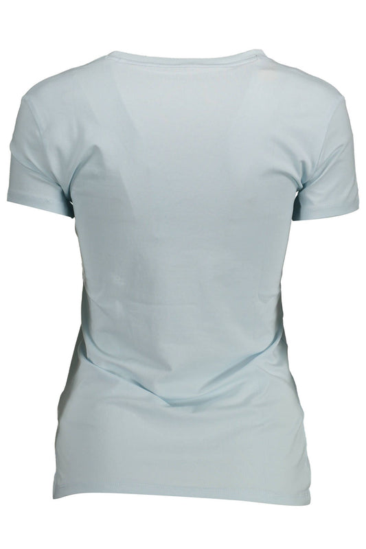 Light Blue Cotton Women TShirt