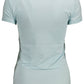Light Blue Cotton Women T-Shirt