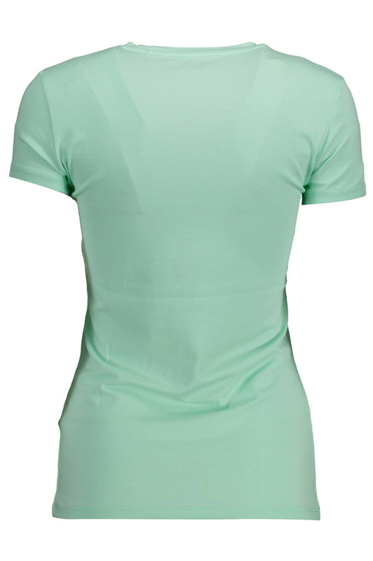 Green Cotton Women T-Shirt