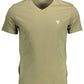 Green Cotton Men T-Shirt