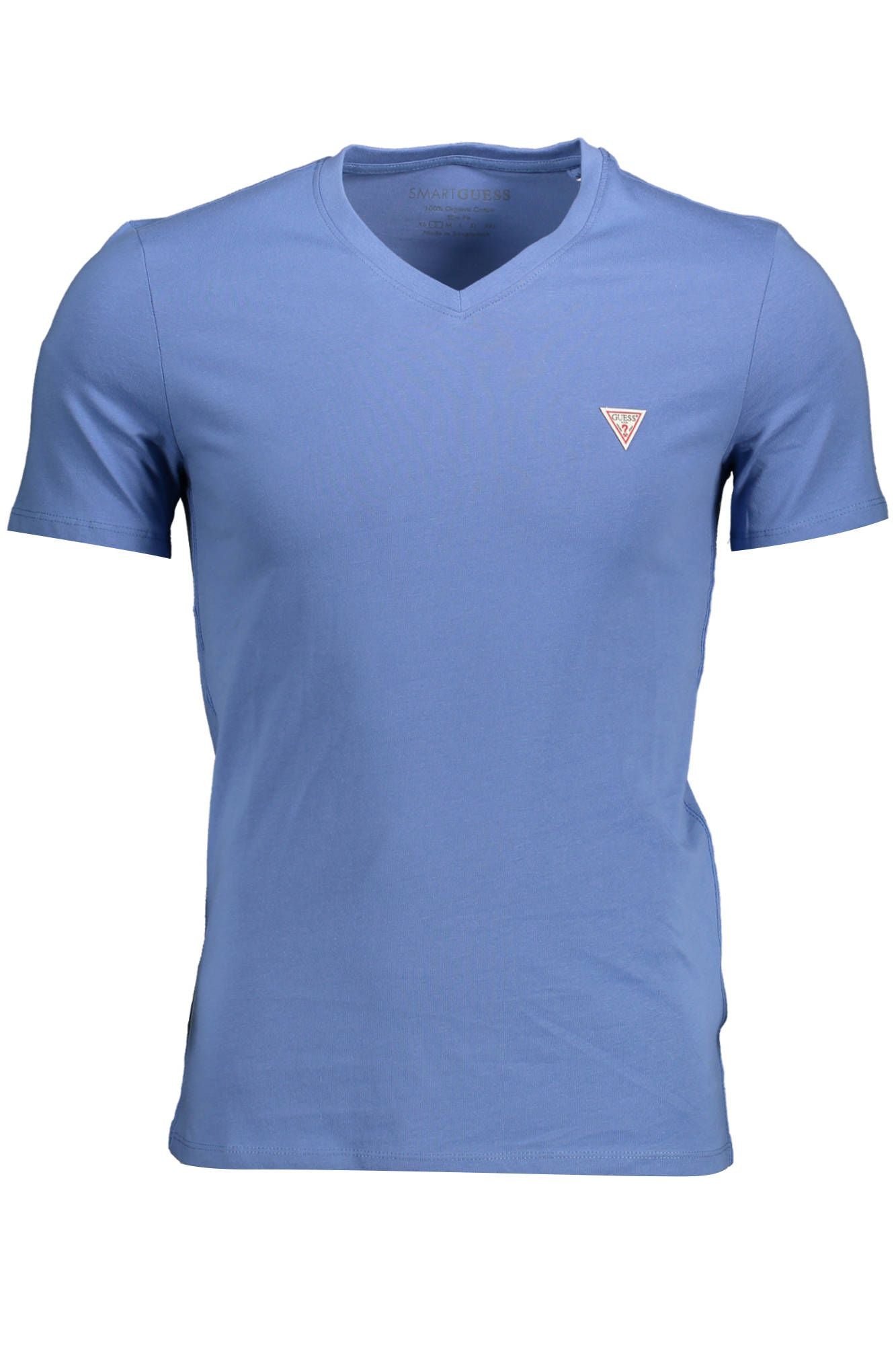 Blue Cotton Men T-Shirt