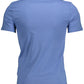 Blue Cotton Men T-Shirt