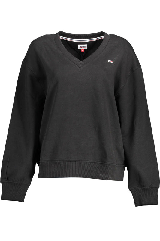 Black Cotton Women Sweater