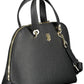 Black Polyurethane Women Handbag