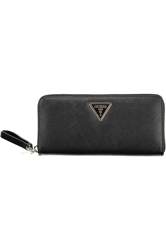 Black Polyurethane Women Wallet