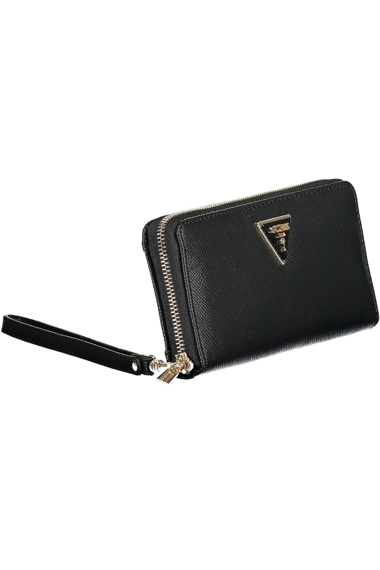 Black Polyurethane Women Wallet