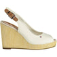 White Cotton Women Sandal