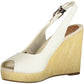White Cotton Women Sandal