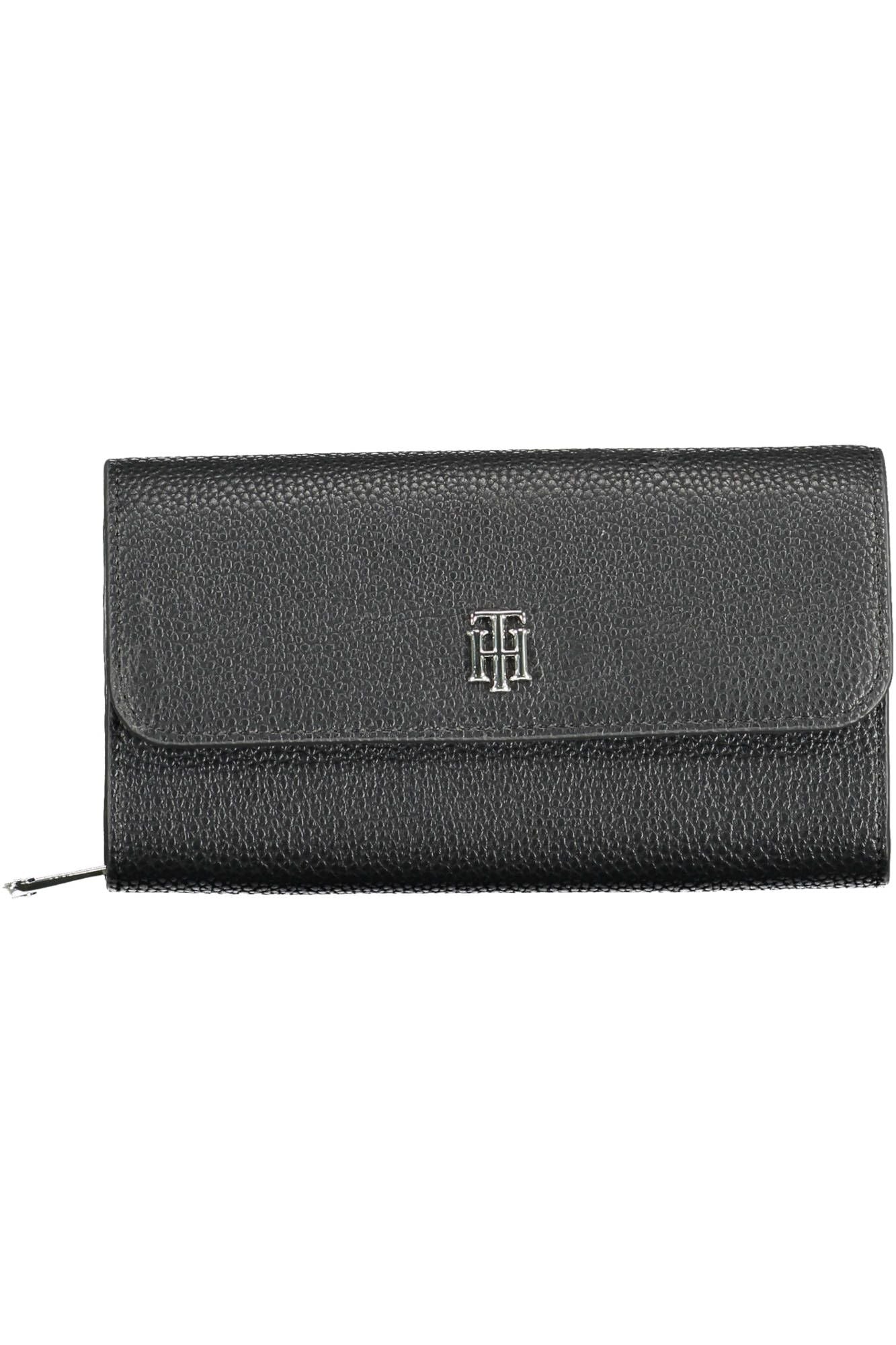 Black Polyurethane Women Wallet