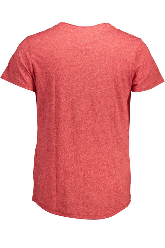 Red Cotton Men T-Shirt