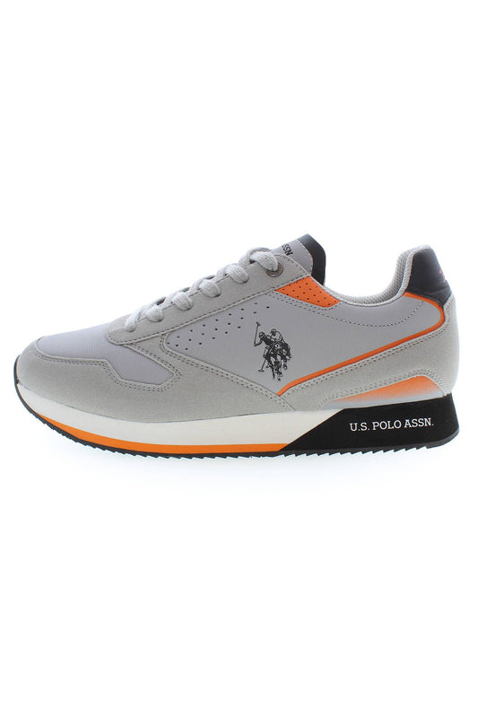 Gray Polyester Men Sneaker