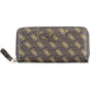 Brown Polyurethane Women Wallet