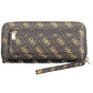 Brown Polyurethane Women Wallet