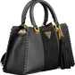Black Polyurethane Women Handbag