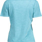 Light Blue Cotton Women T-Shirt