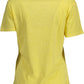 Yellow Cotton Women T-Shirt