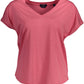 Pink Cotton Women T-Shirt