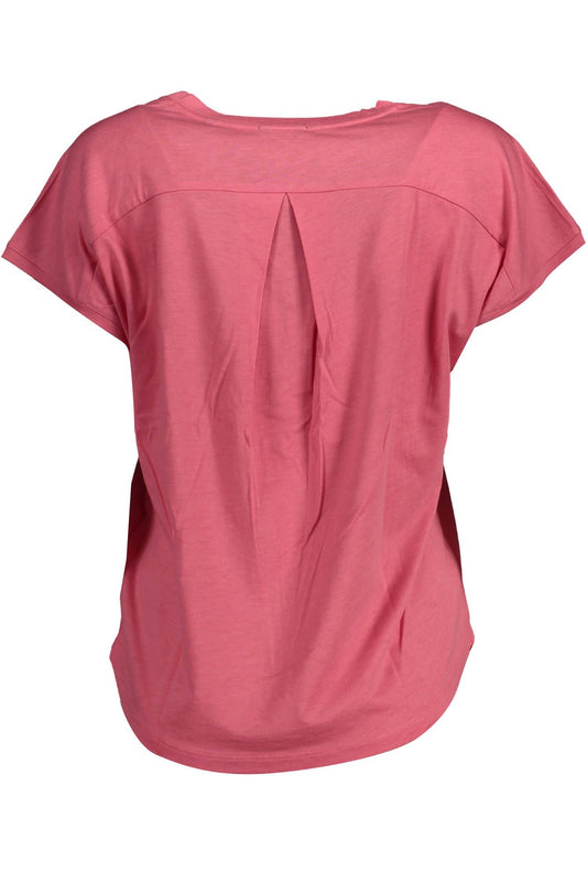 Pink Cotton Women T-Shirt
