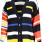Blue Cotton Women Cardigan