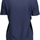 Blue Cotton Women T-Shirt