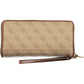 Beige Polyurethane Women Wallet