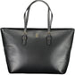 Black Polyurethane Women Handbag