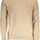 Beige Wool Men Sweater