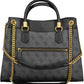 Black Polyurethane Women Handbag