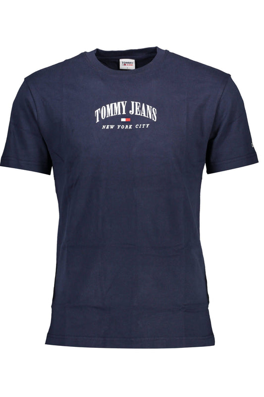 Blue Cotton Men T-Shirt