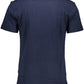 Blue Cotton Men T-Shirt