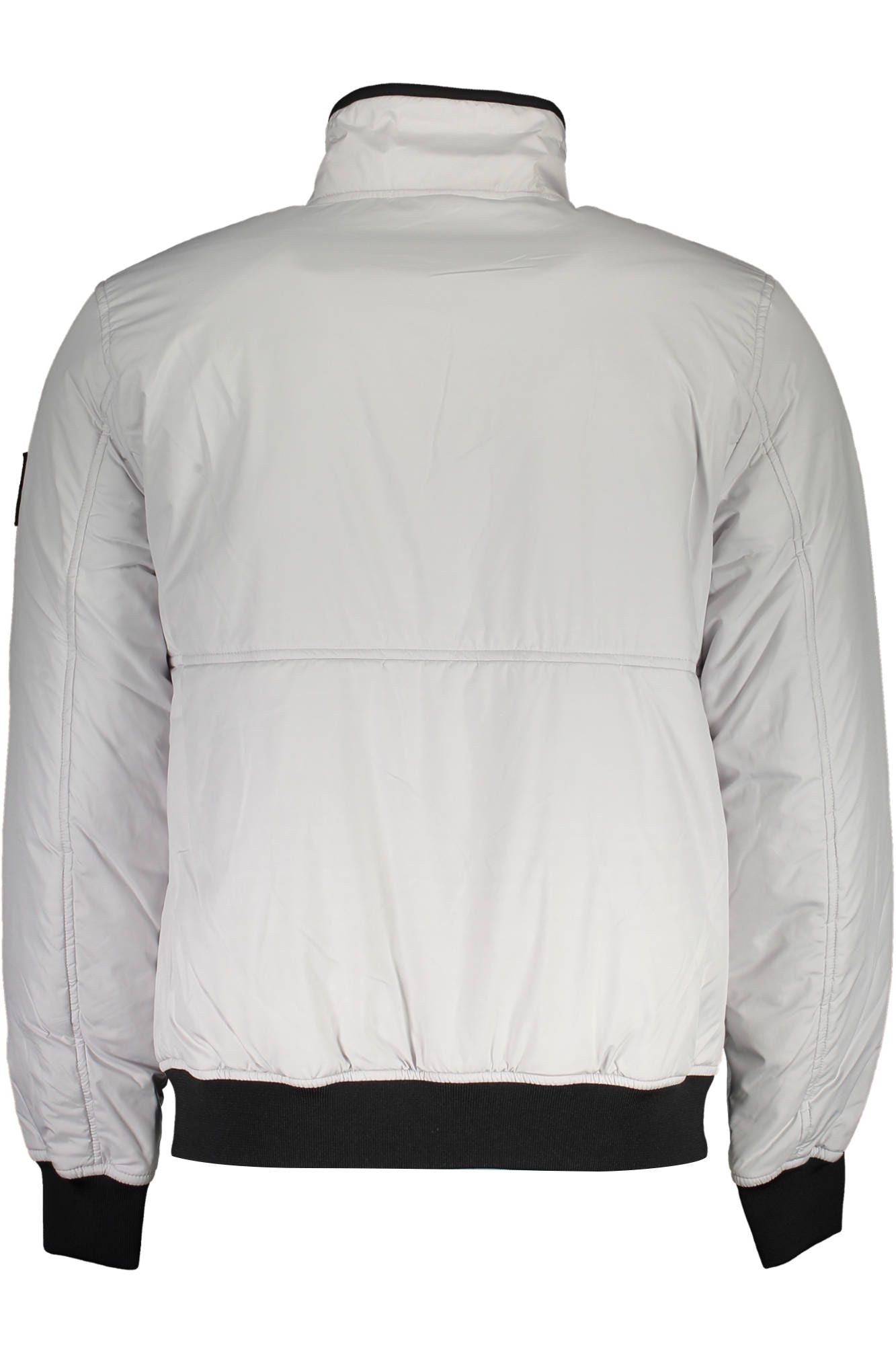 Gray Polyester Men Jacket