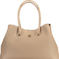 Beige Polyester Women Handbag