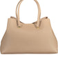 Beige Polyester Women Handbag