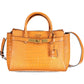 Orange Polyurethane Women Handbag