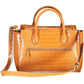 Orange Polyurethane Women Handbag