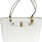 White Polyurethane Women Handbag