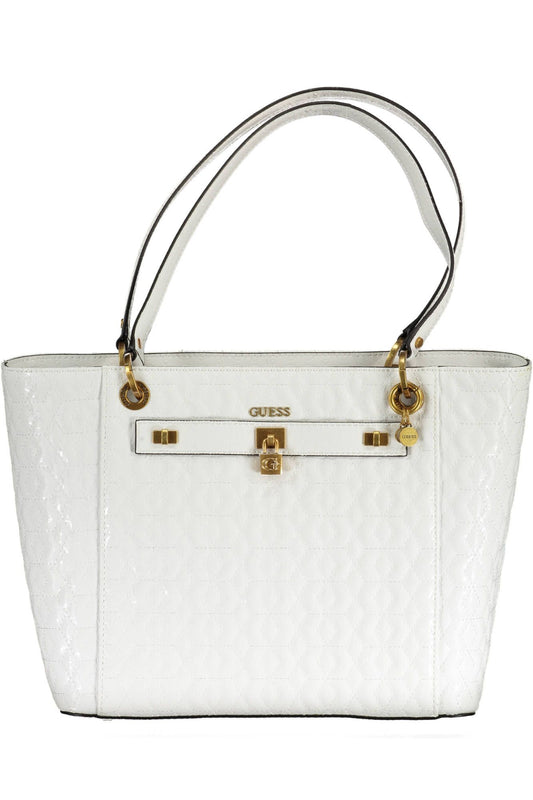 White Polyurethane Women Handbag