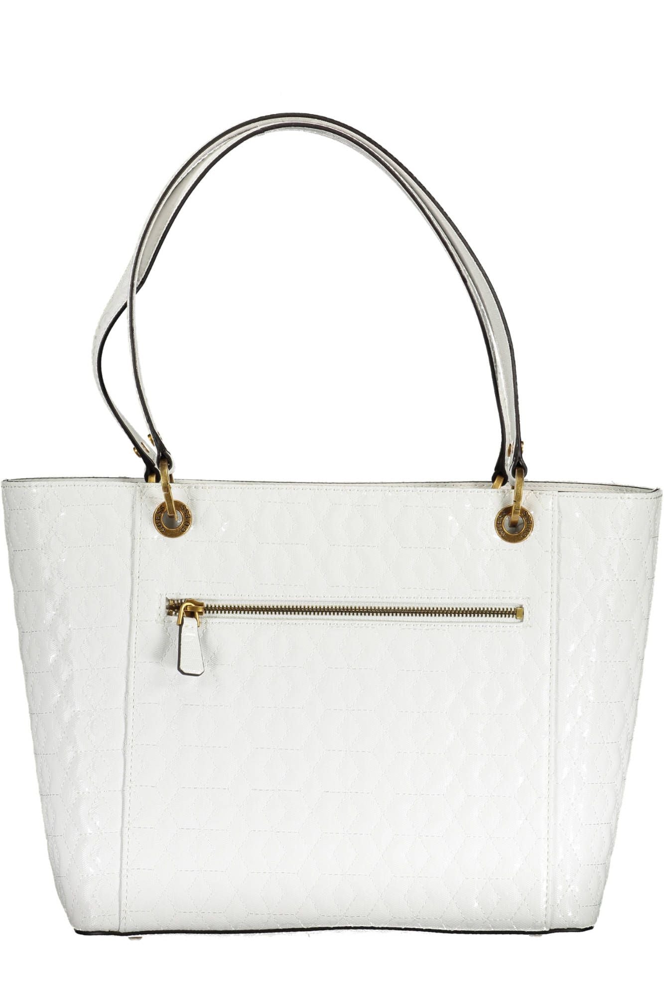 White Polyurethane Women Handbag
