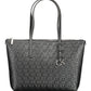Black Polyester Women Handbag