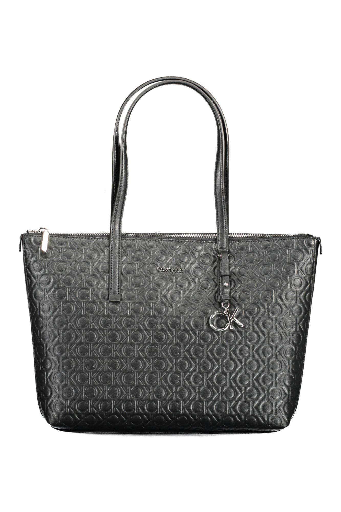 Black Polyester Women Handbag