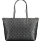 Black Polyester Women Handbag