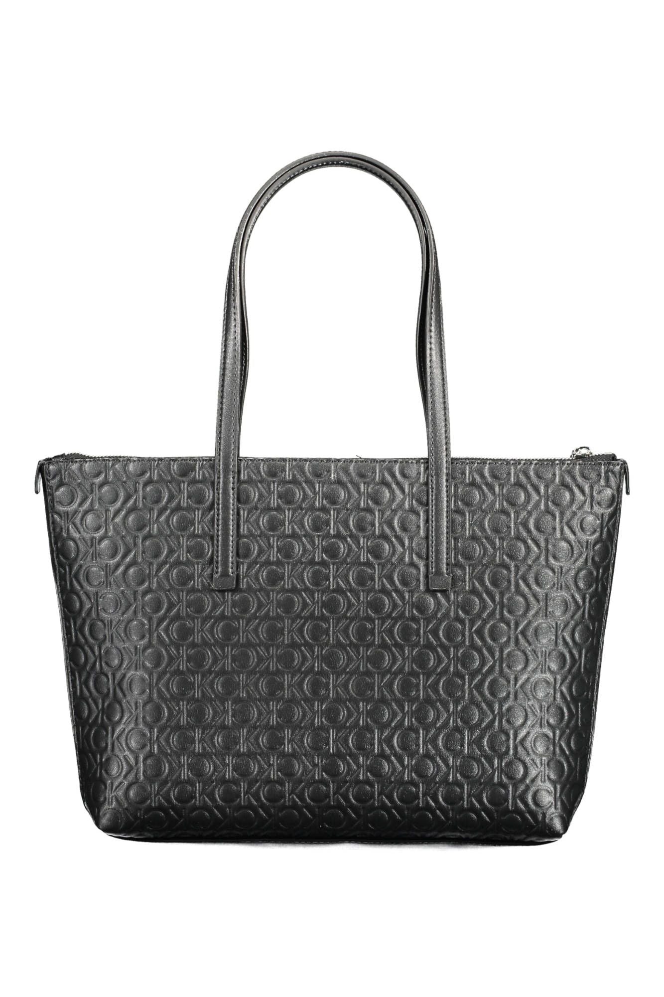 Black Polyester Women Handbag