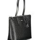 Black Polyester Women Handbag