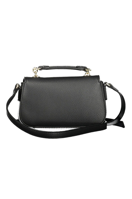 Black Polyester Women Handbag