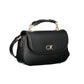 Black Polyester Women Handbag