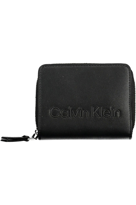 Black Polyurethane Women Wallet