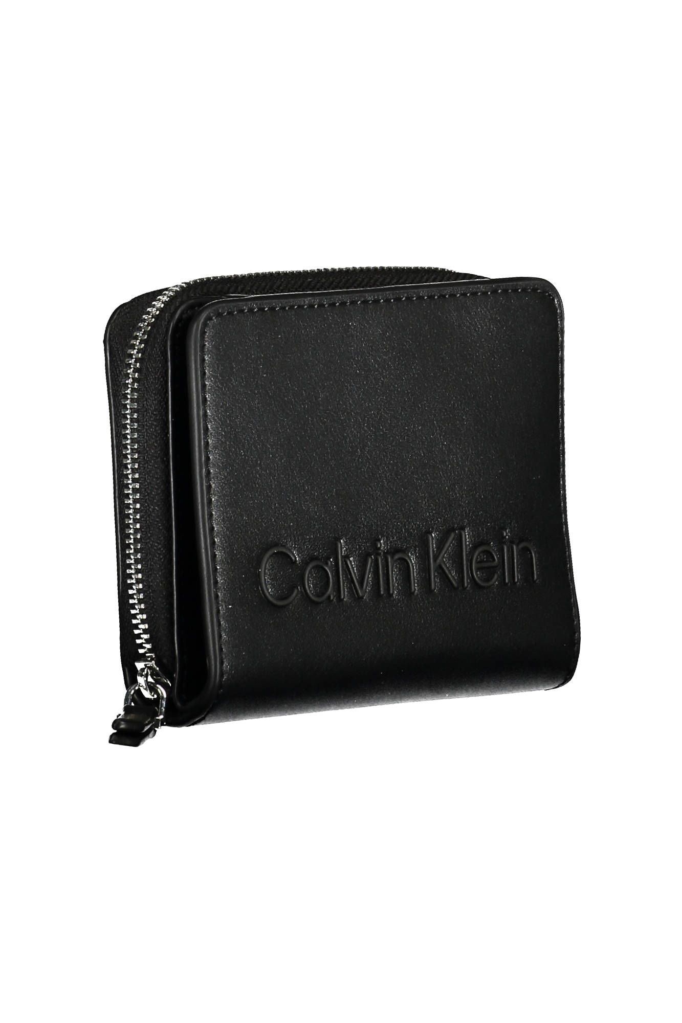 Black Polyurethane Women Wallet