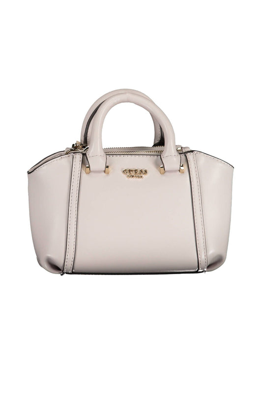 Gray Polyurethane Women Handbag