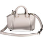 Gray Polyurethane Women Handbag